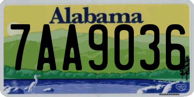 AL license plate 7AA9036