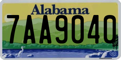 AL license plate 7AA9040