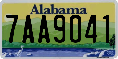 AL license plate 7AA9041