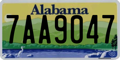 AL license plate 7AA9047