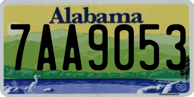 AL license plate 7AA9053