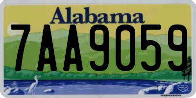 AL license plate 7AA9059