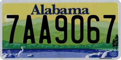 AL license plate 7AA9067