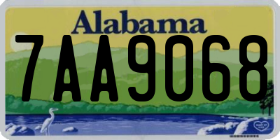 AL license plate 7AA9068
