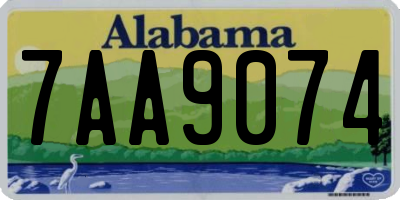 AL license plate 7AA9074