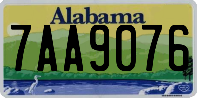 AL license plate 7AA9076
