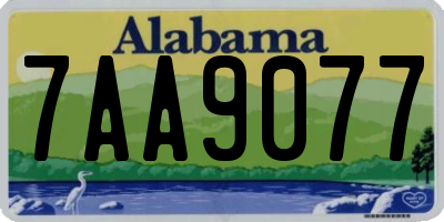 AL license plate 7AA9077