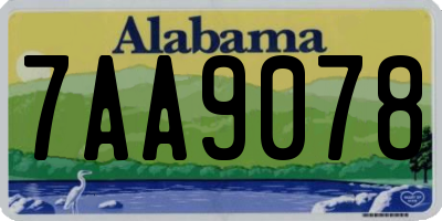 AL license plate 7AA9078