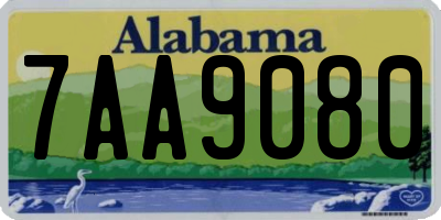 AL license plate 7AA9080