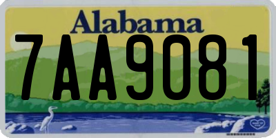 AL license plate 7AA9081