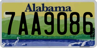 AL license plate 7AA9086
