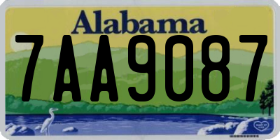 AL license plate 7AA9087