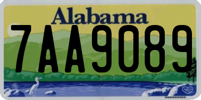 AL license plate 7AA9089