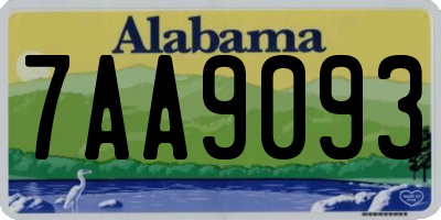 AL license plate 7AA9093