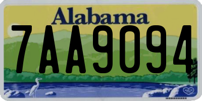 AL license plate 7AA9094
