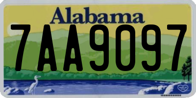 AL license plate 7AA9097