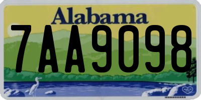 AL license plate 7AA9098