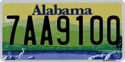 AL license plate 7AA9100