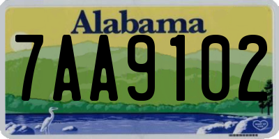 AL license plate 7AA9102