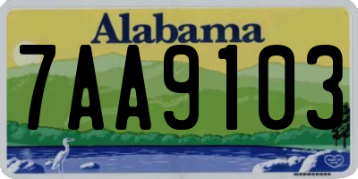 AL license plate 7AA9103