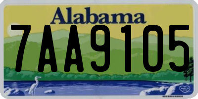 AL license plate 7AA9105