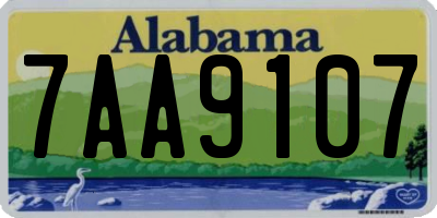AL license plate 7AA9107