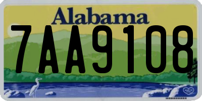 AL license plate 7AA9108