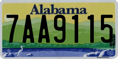 AL license plate 7AA9115