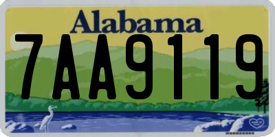 AL license plate 7AA9119