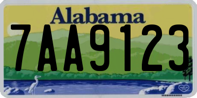 AL license plate 7AA9123