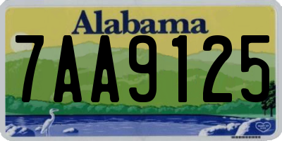 AL license plate 7AA9125