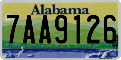 AL license plate 7AA9126
