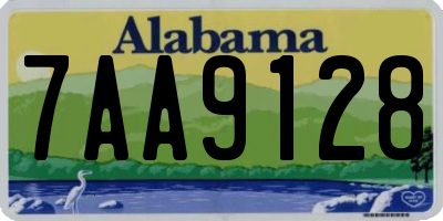 AL license plate 7AA9128