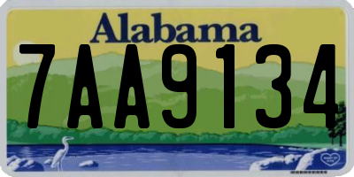 AL license plate 7AA9134