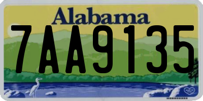 AL license plate 7AA9135