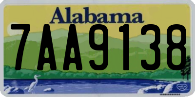 AL license plate 7AA9138