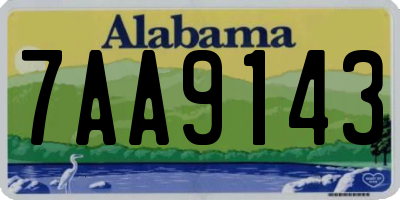 AL license plate 7AA9143