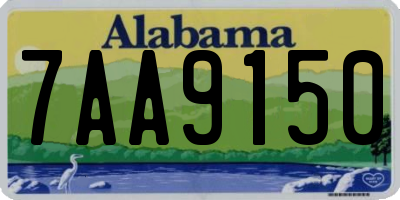 AL license plate 7AA9150