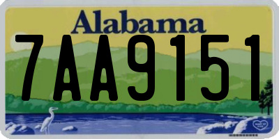 AL license plate 7AA9151