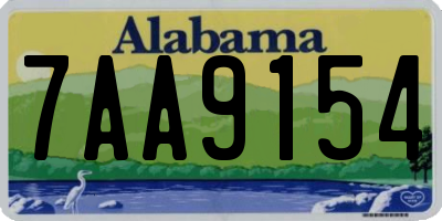AL license plate 7AA9154