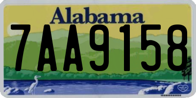 AL license plate 7AA9158
