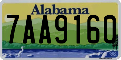 AL license plate 7AA9160