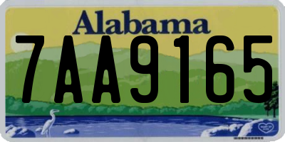 AL license plate 7AA9165