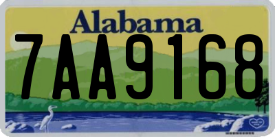 AL license plate 7AA9168