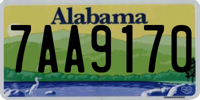 AL license plate 7AA9170
