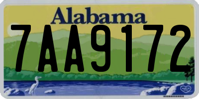AL license plate 7AA9172