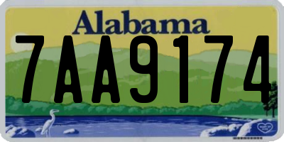 AL license plate 7AA9174