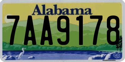 AL license plate 7AA9178
