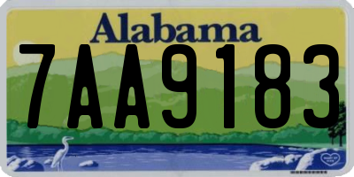 AL license plate 7AA9183