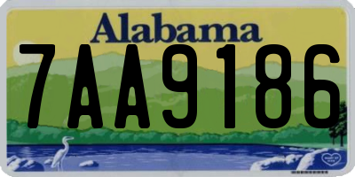AL license plate 7AA9186